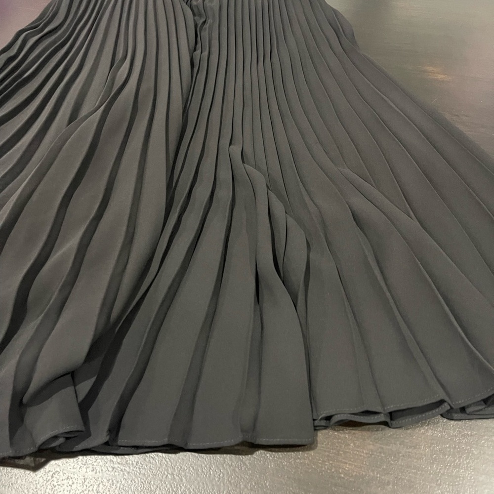 Express Black Pleated Midi Skirt Sz XS - Picture 4 of 7